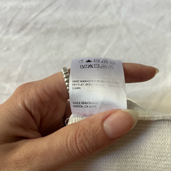 Reformation White Ribbed Tank Top - Picture 7 of 10